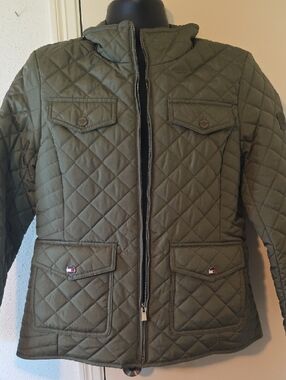 Tommy Hilfiger Quilted Puffer Jacket in Olive